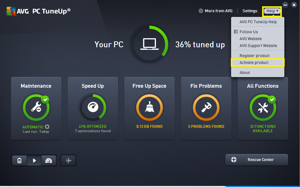 Baixar AVG PC TuneUp Activation Code Gratis