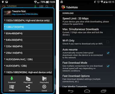 tubemate para baixar música