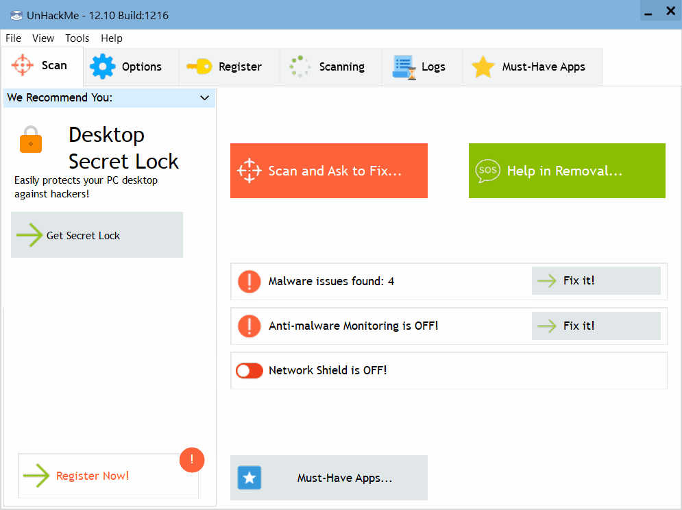 UnHackMe Registration Cpde + Crackeado Download Gratis
